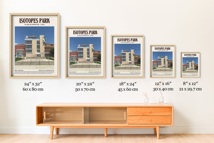 Isotopes Park Stadium Baseball Retro Wall Art