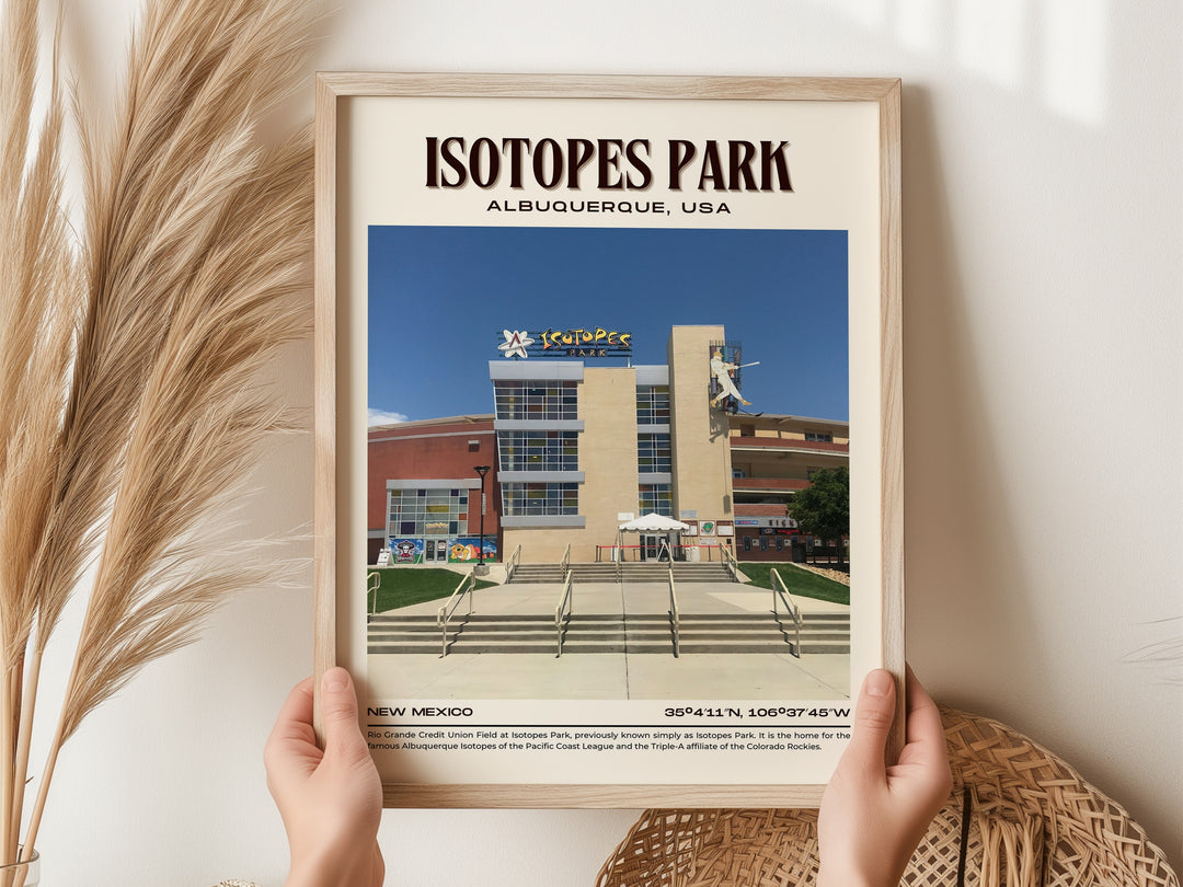 Isotopes Park Stadium Baseball Retro Wall Art