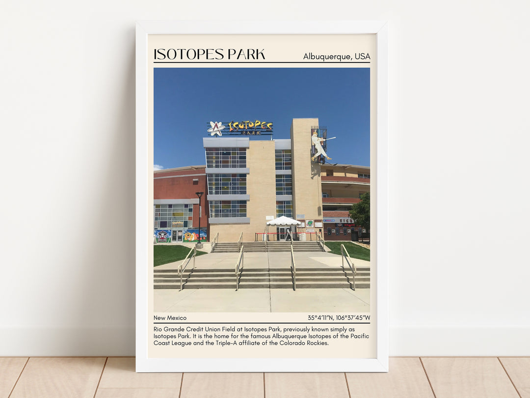 Isotopes Park Stadium Baseball Minimal Wall Art