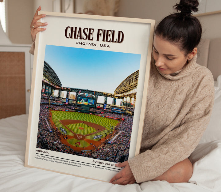 Chase Field Stadium Baseball Retro Wall Art