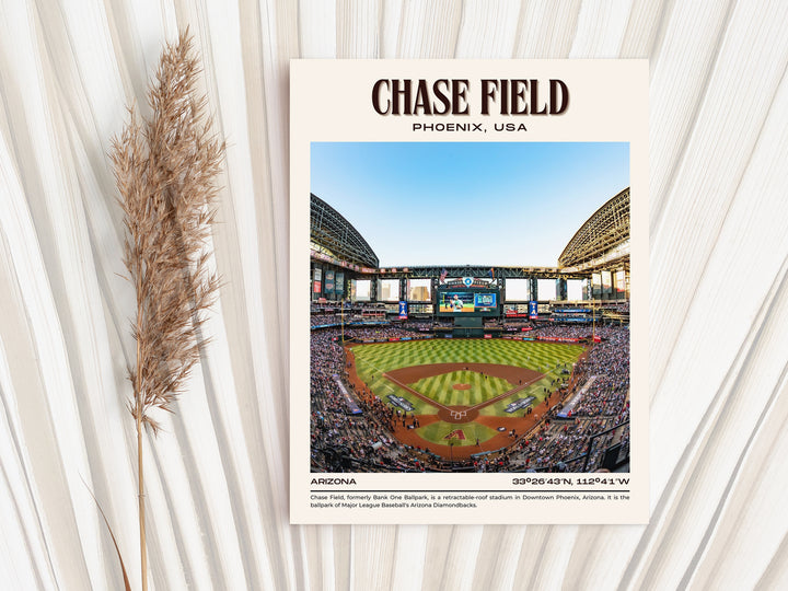 Chase Field Stadium Baseball Retro Wall Art