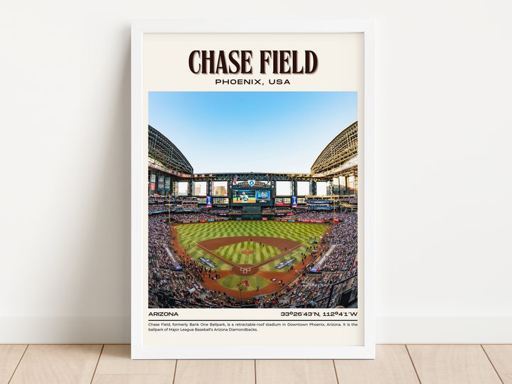 Chase Field Stadium Baseball Retro Wall Art