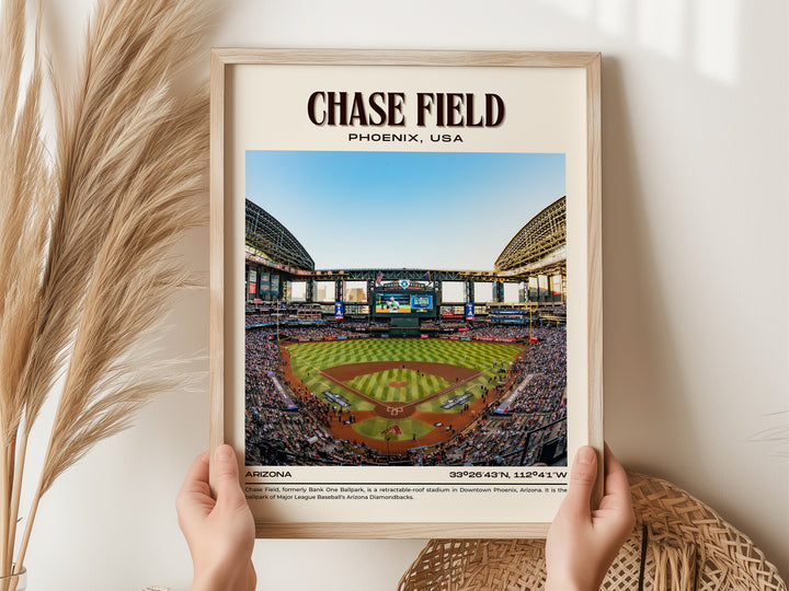 Chase Field Stadium Baseball Retro Wall Art