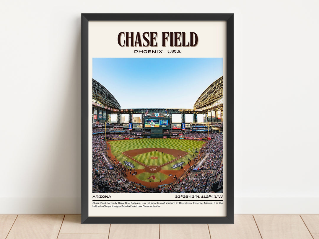 Chase Field Stadium Baseball Retro Wall Art