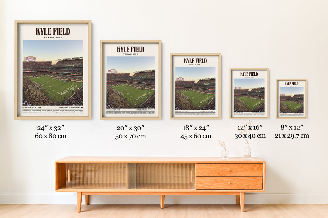 Kyle Field Stadium Football Retro Wall Art