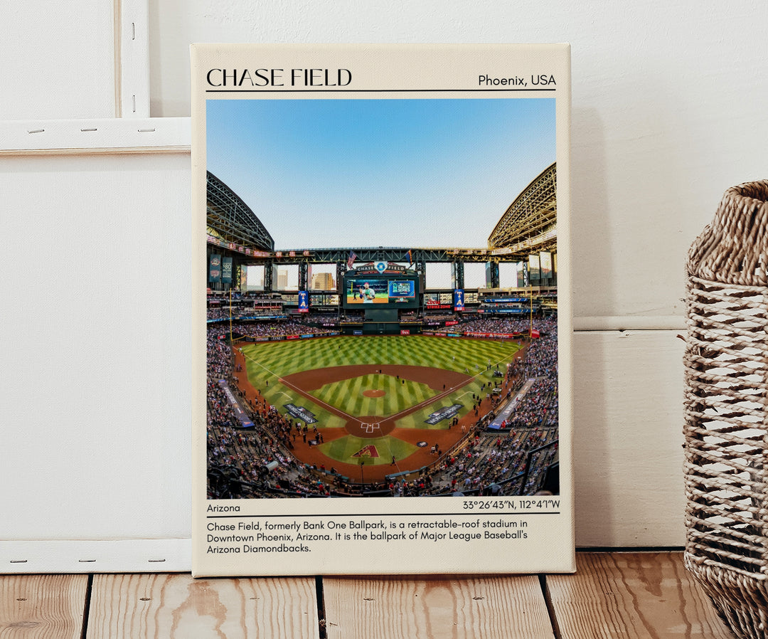 Chase Field Stadium Baseball Minimal Wall Art