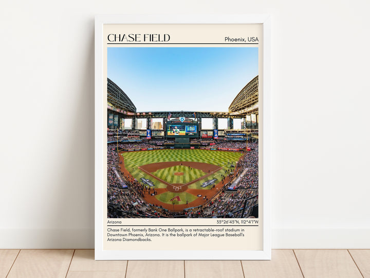 Chase Field Stadium Baseball Minimal Wall Art