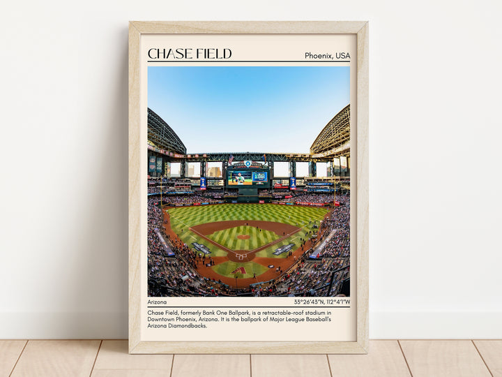 Chase Field Stadium Baseball Minimal Wall Art