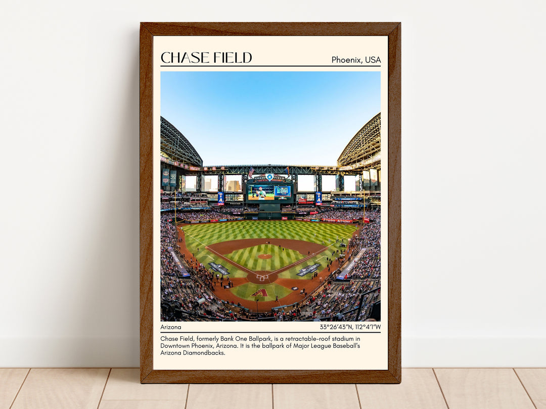 Chase Field Stadium Baseball Minimal Wall Art