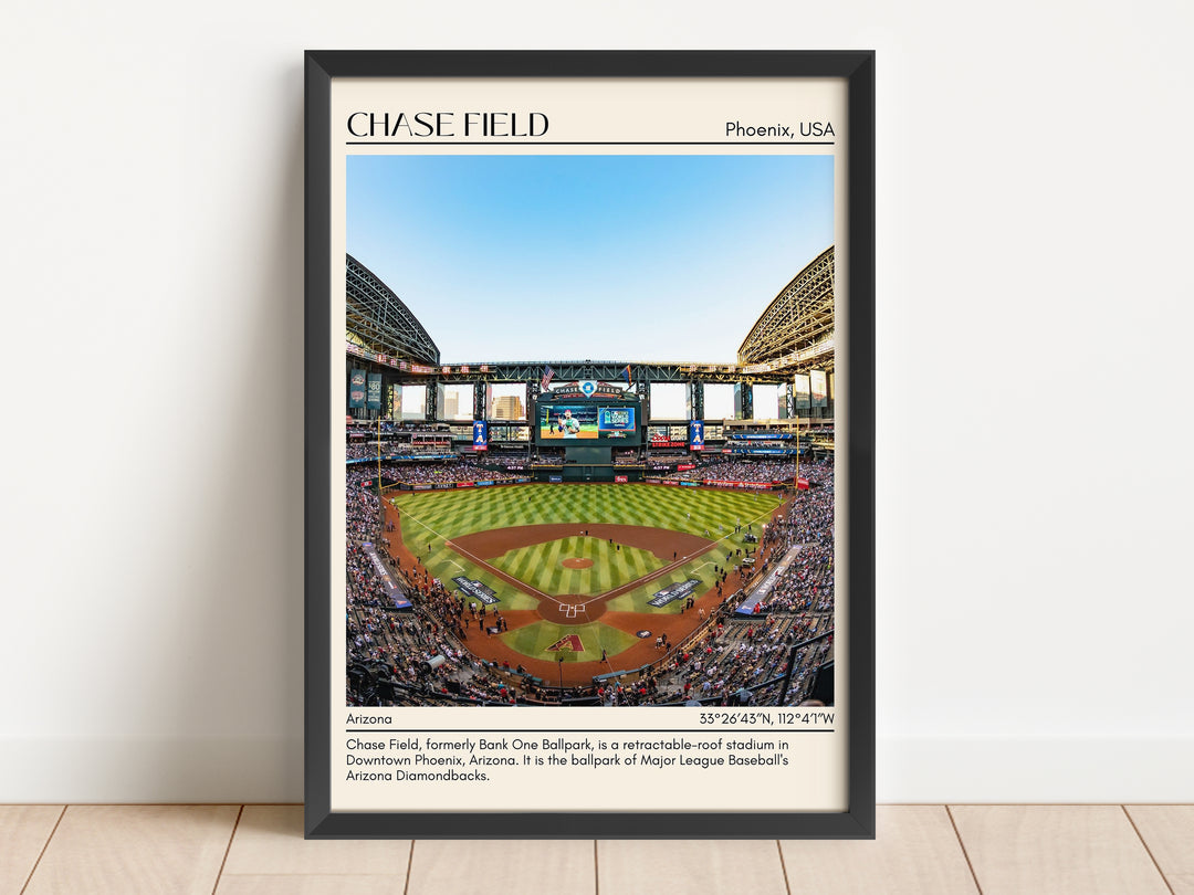 Chase Field Stadium Baseball Minimal Wall Art