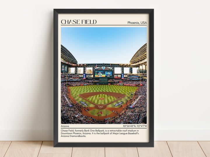 Chase Field Stadium Baseball Minimal Wall Art