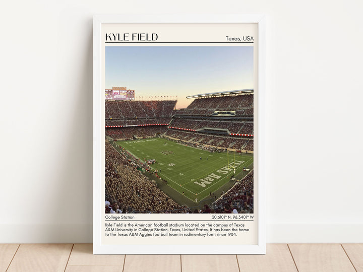 Kyle Field Stadium Football Minimal Wall Art