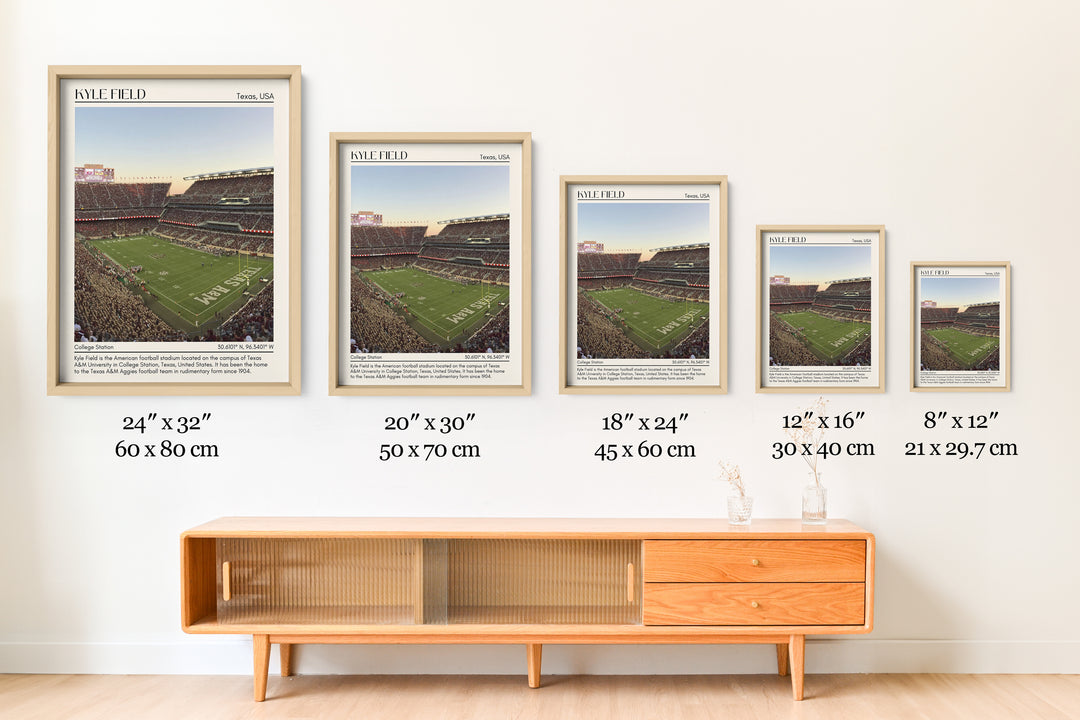 Kyle Field Stadium Football Minimal Wall Art