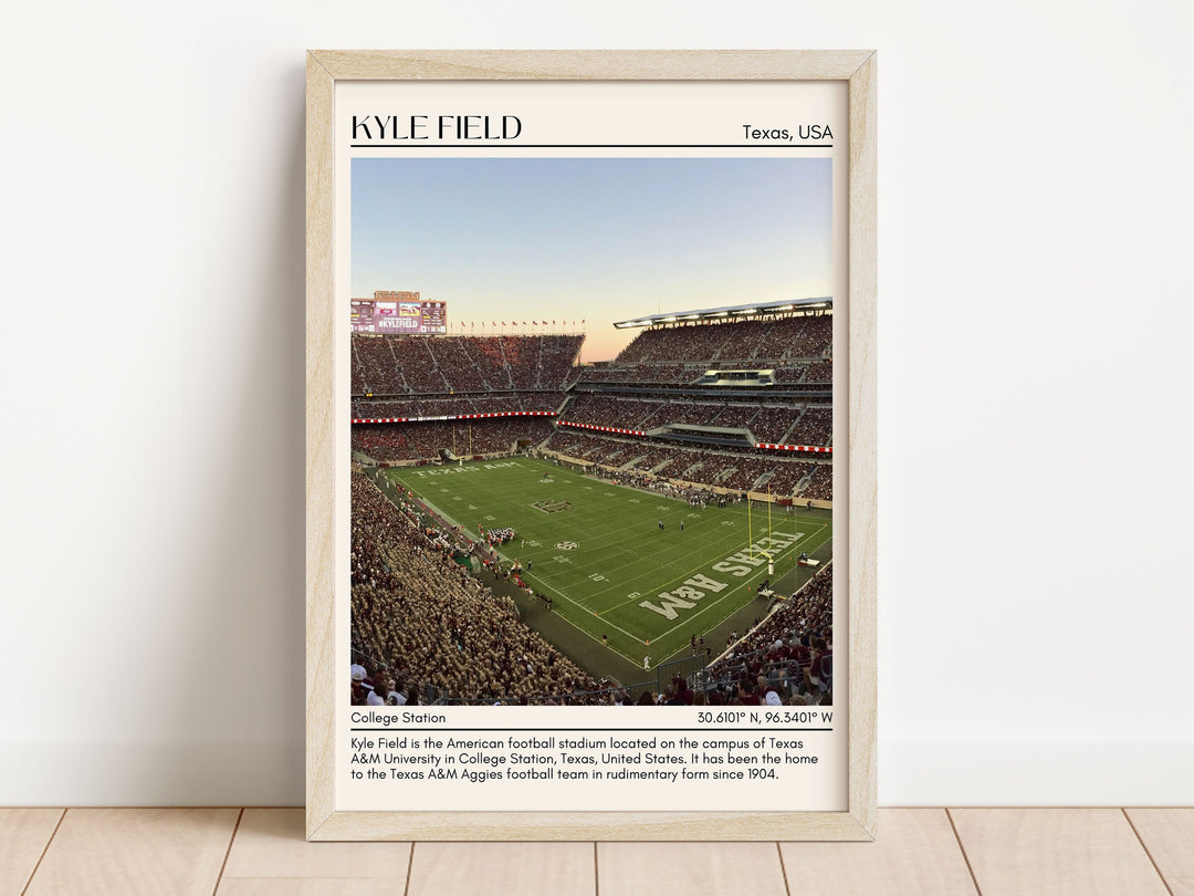 Kyle Field Stadium Football Minimal Wall Art