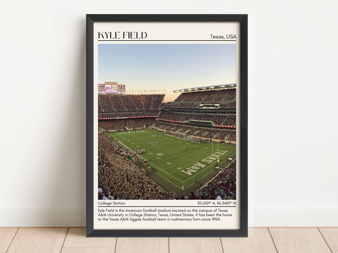 Kyle Field Stadium Football Minimal Wall Art