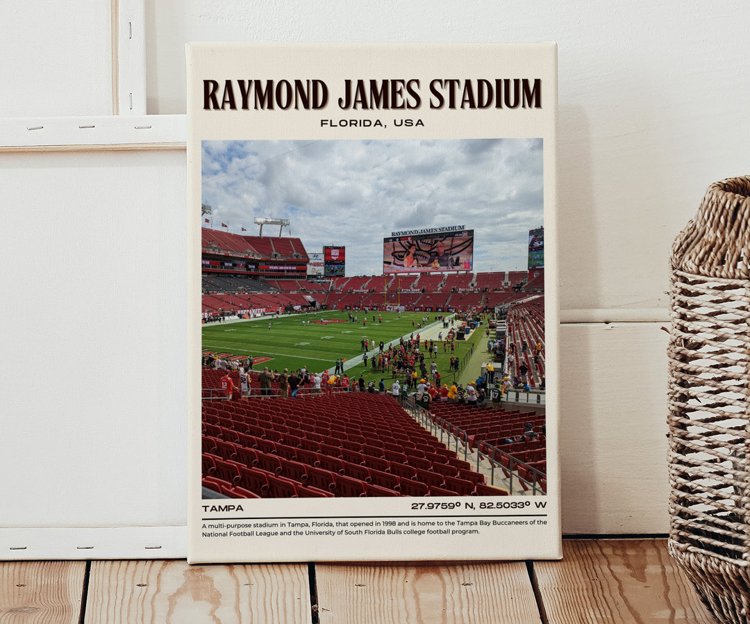 Raymond James Stadium Football Retro Wall Art