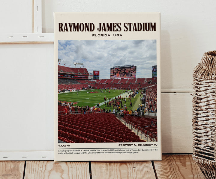 Raymond James Stadium Football Retro Wall Art