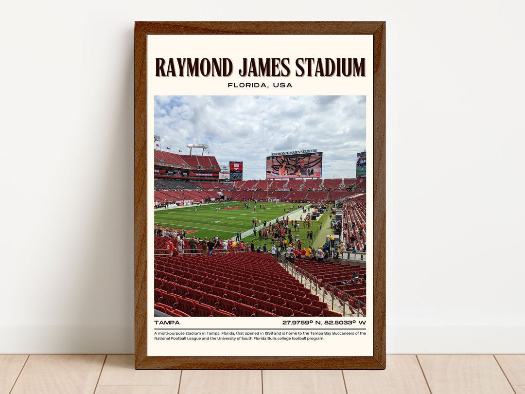 Raymond James Stadium Football Retro Wall Art