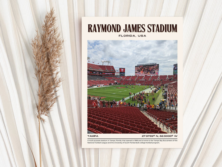 Raymond James Stadium Football Retro Wall Art