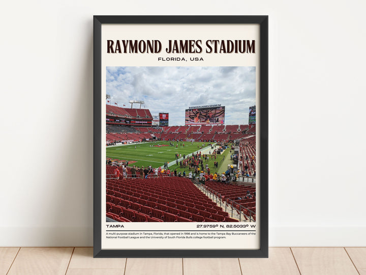 Raymond James Stadium Football Retro Wall Art