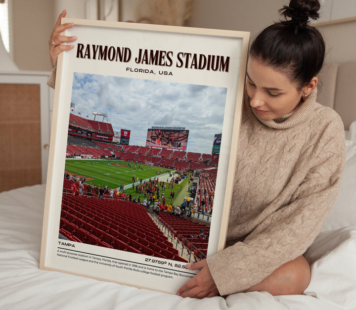 Raymond James Stadium Football Retro Wall Art