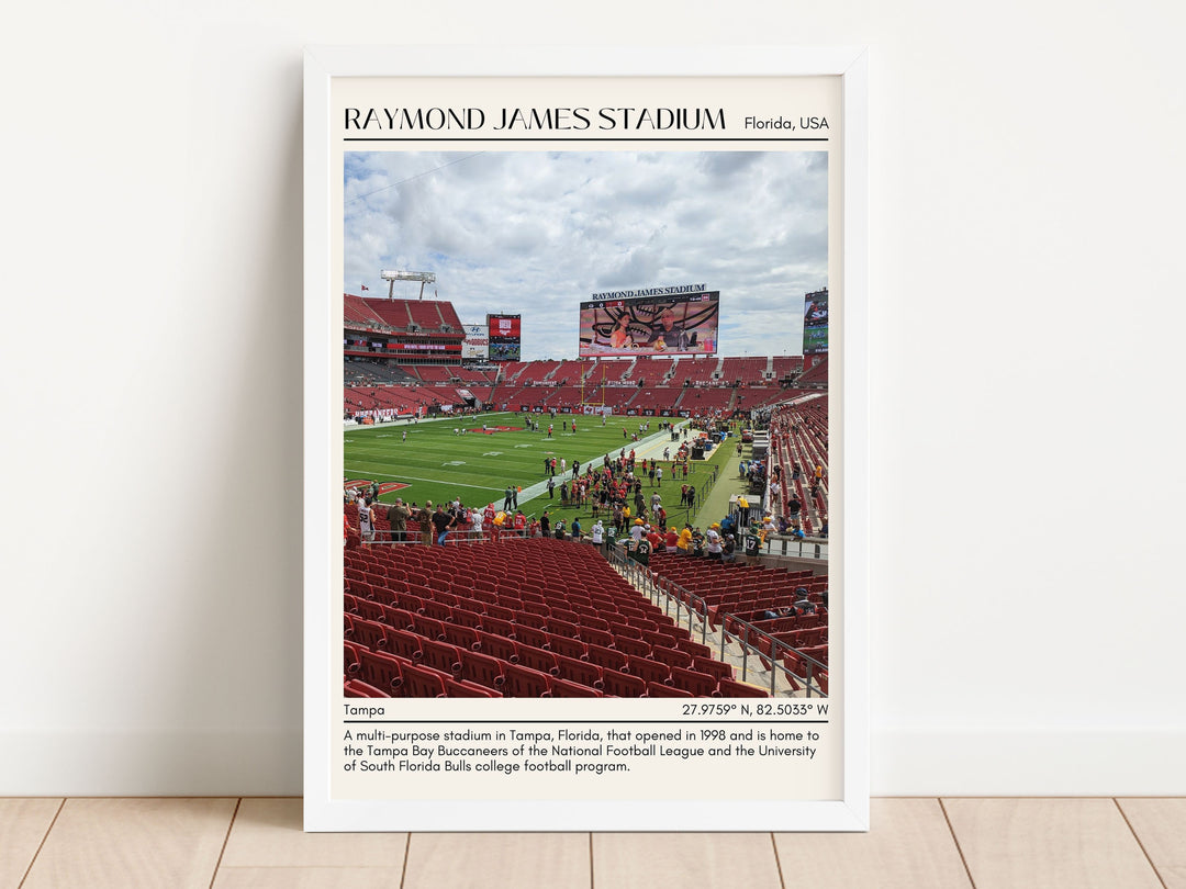 Raymond James Stadium Football Minimal Wall Art