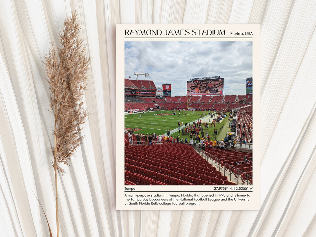 Raymond James Stadium Football Minimal Wall Art