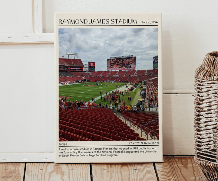 Raymond James Stadium Football Minimal Wall Art