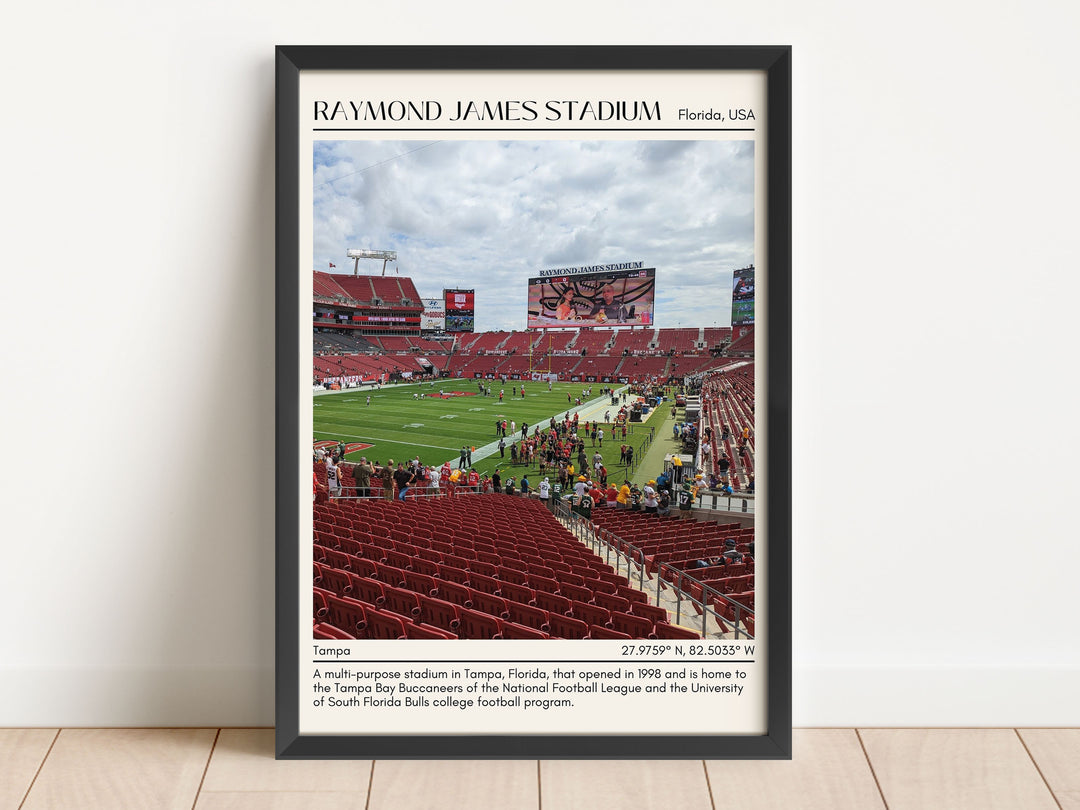 Raymond James Stadium Football Minimal Wall Art