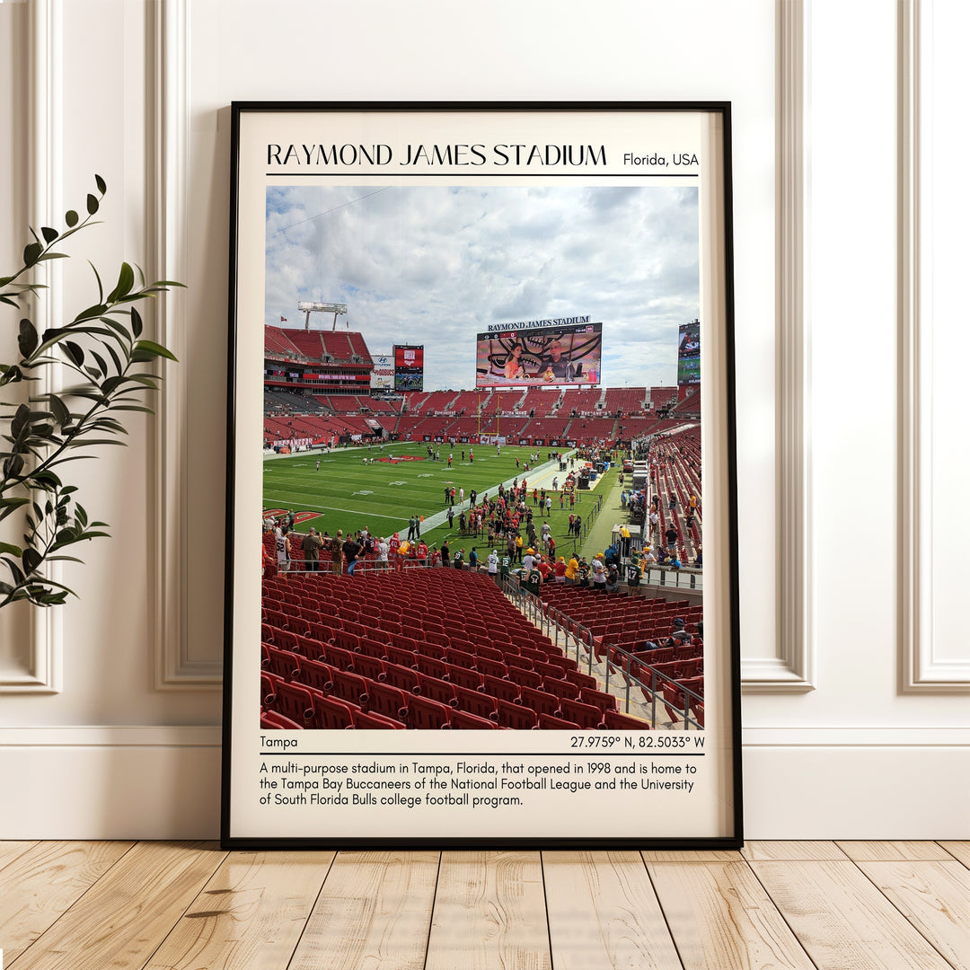 Raymond James Stadium Football Minimal Wall Art