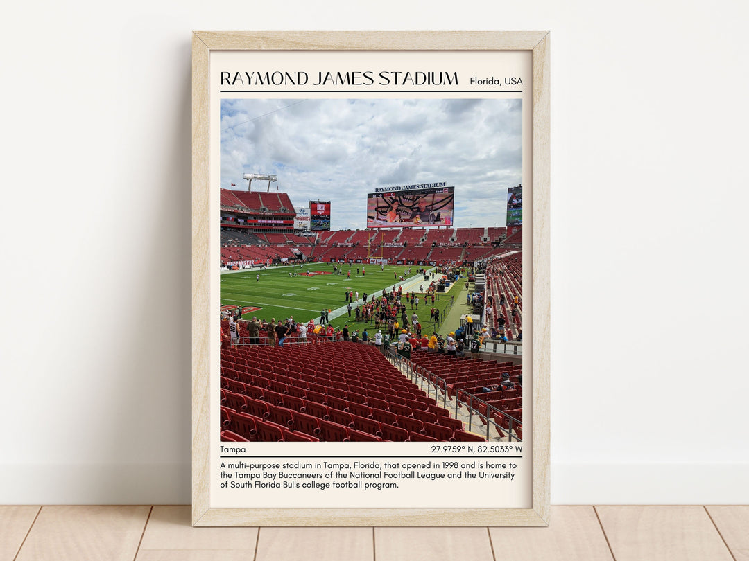 Raymond James Stadium Football Minimal Wall Art