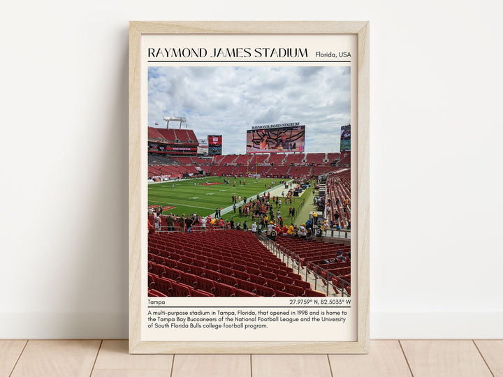 Raymond James Stadium Football Minimal Wall Art