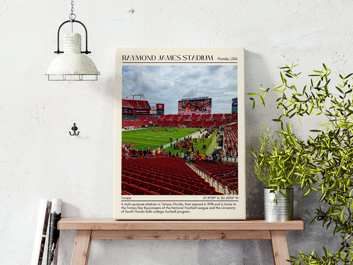 Raymond James Stadium Football Minimal Wall Art