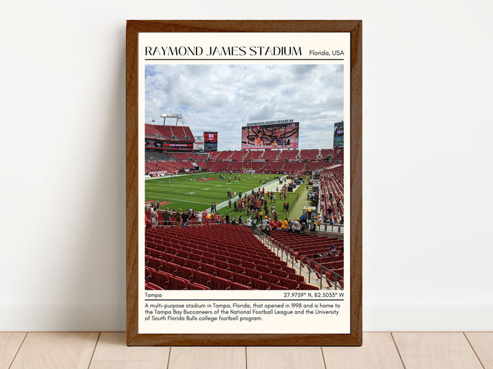 Raymond James Stadium Football Minimal Wall Art