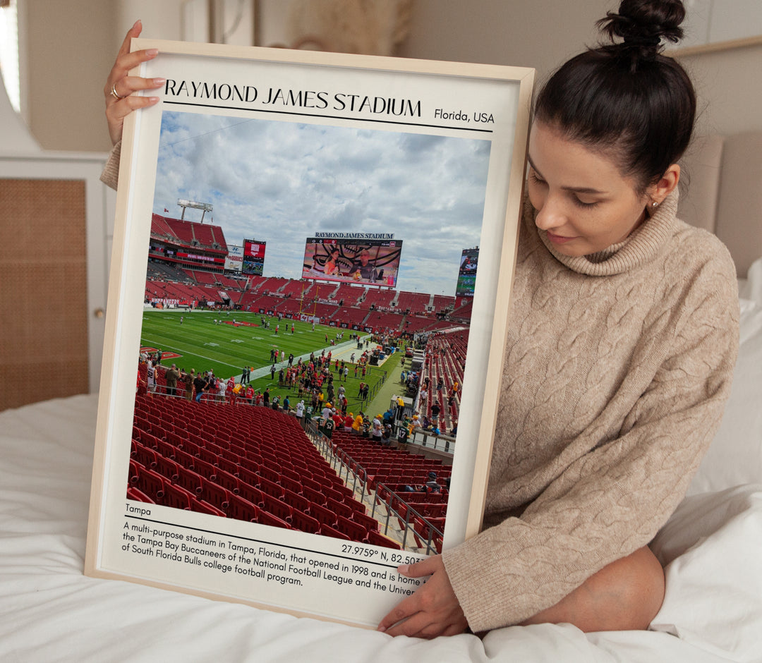 Raymond James Stadium Football Minimal Wall Art