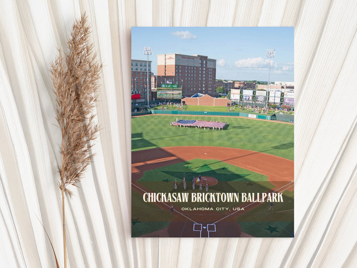 Chickasaw Bricktown Ballpark Stadium Baseball Wall Art