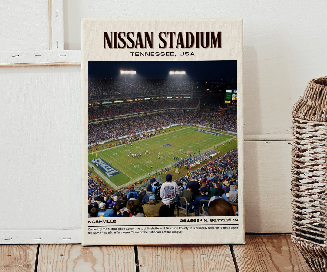 Nissan Stadium Football Retro Wall Art