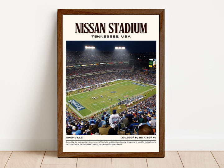 Nissan Stadium Football Retro Wall Art