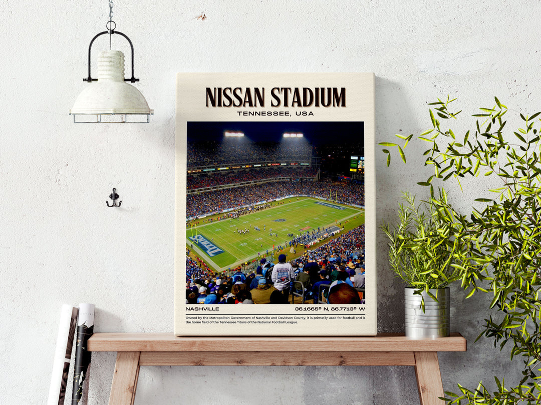 Nissan Stadium Football Retro Wall Art