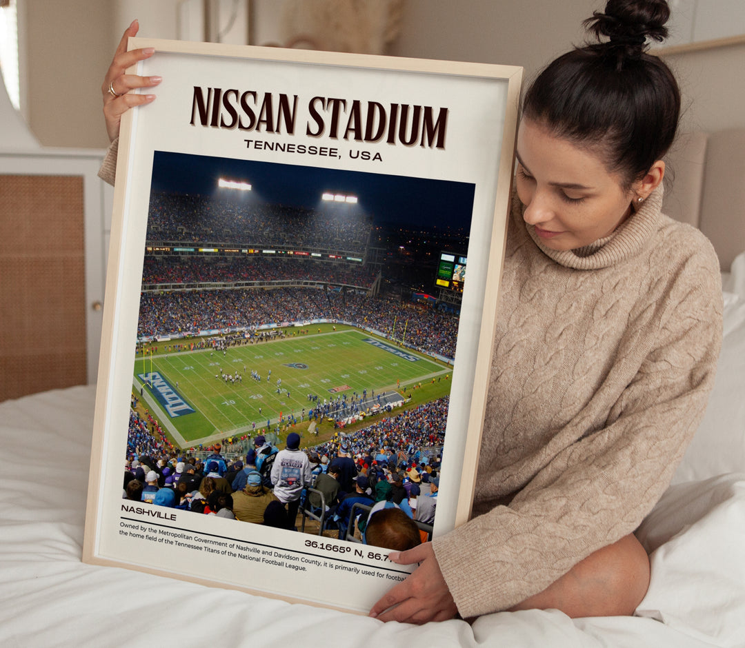 Nissan Stadium Football Retro Wall Art