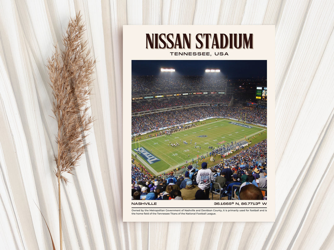 Nissan Stadium Football Retro Wall Art