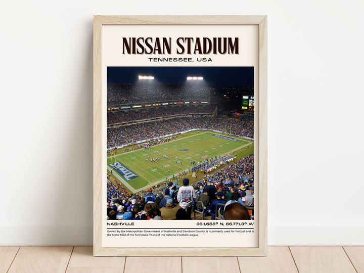 Nissan Stadium Football Retro Wall Art