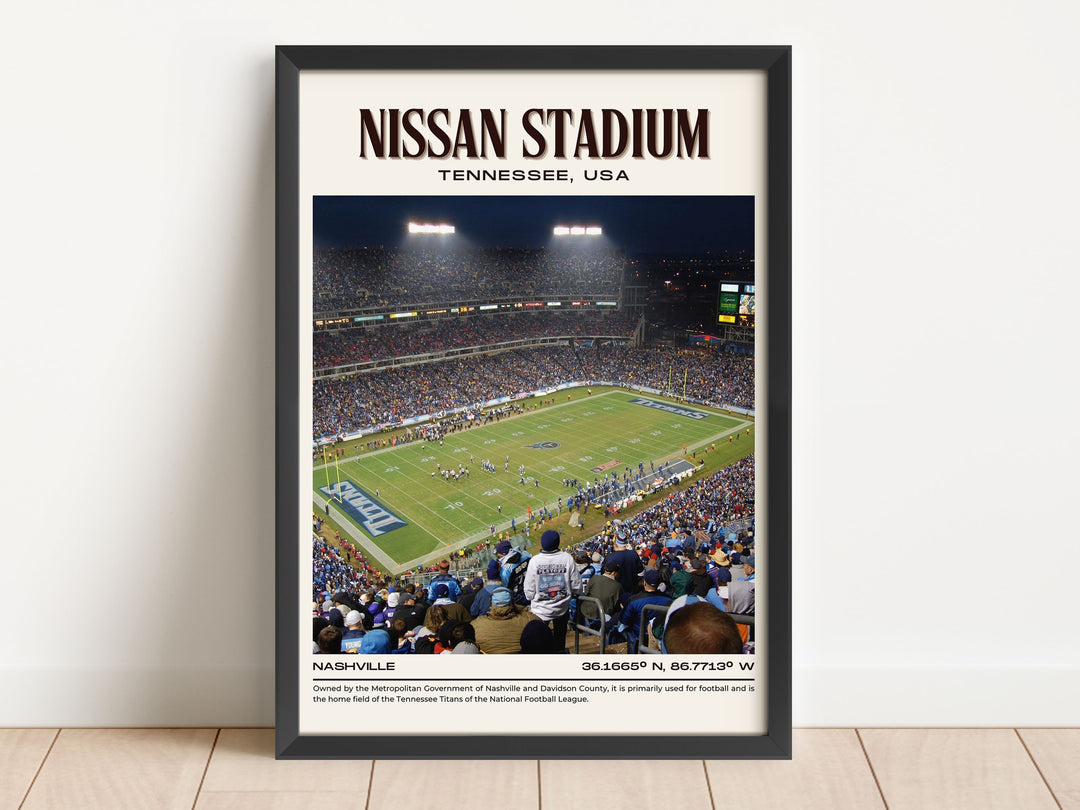 Nissan Stadium Football Retro Wall Art