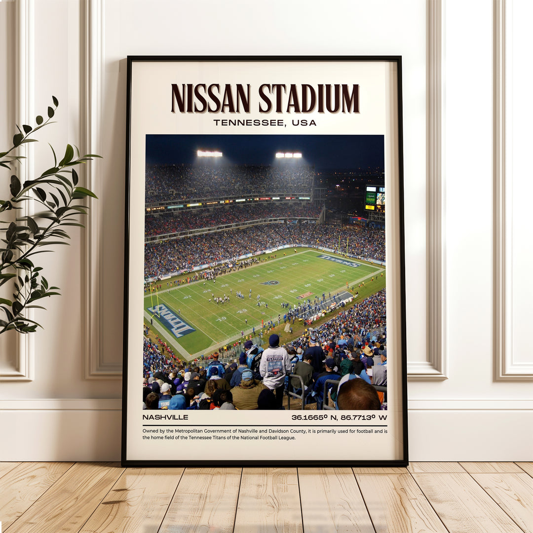 Nissan Stadium Football Retro Wall Art