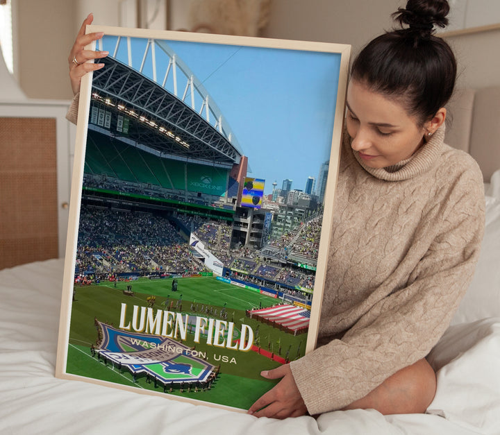 Lumen Stadium Football Wall Art