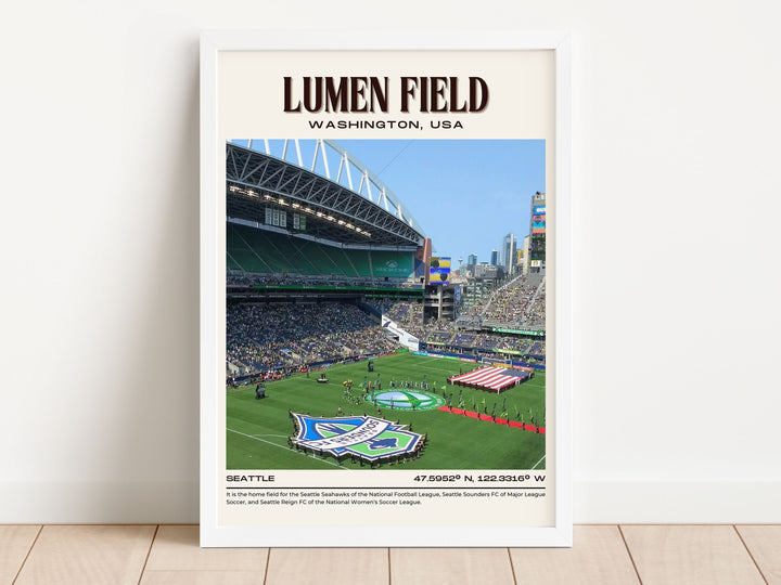 Lumen Stadium Football Retro Wall Art