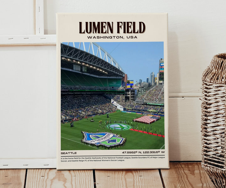 Lumen Stadium Football Retro Wall Art