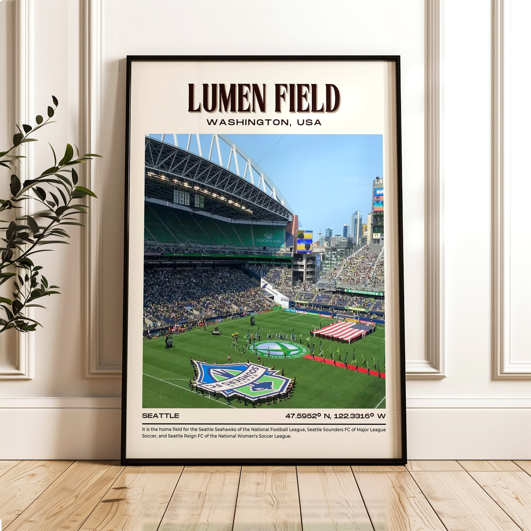 Lumen Stadium Football Retro Wall Art