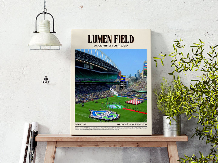 Lumen Stadium Football Retro Wall Art