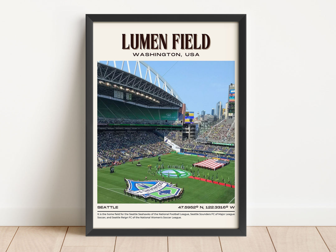 Lumen Stadium Football Retro Wall Art